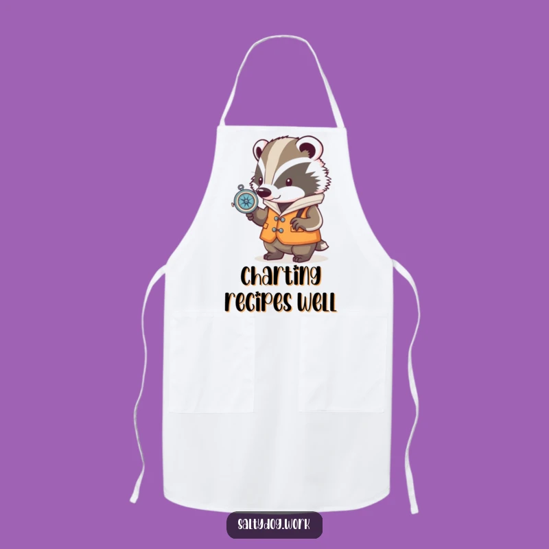 Funny Badger Nautical Apron: Explorer's Kitchen Fun Gift