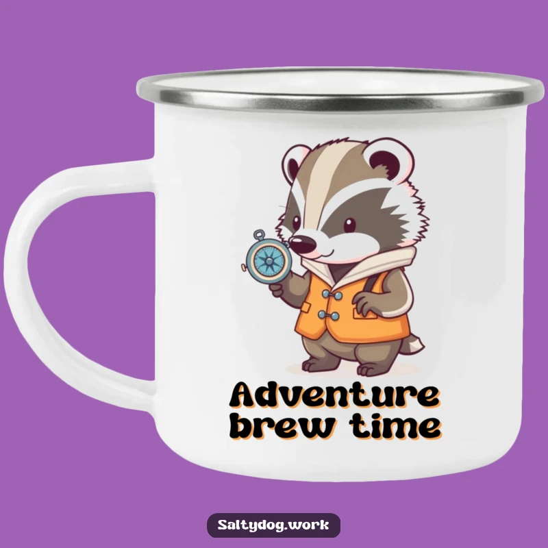Funny Badger Nautical Camping Mug: Outdoor Explorer Gift