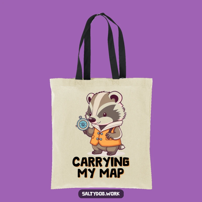 Funny Badger Nautical Tote Bag: Explorer's Essential Gift